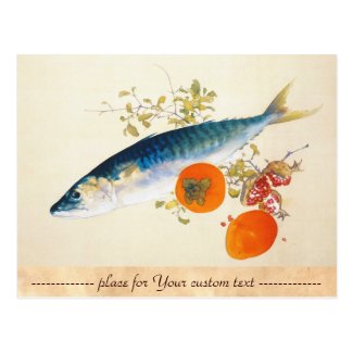 Takeuchi Seiho - Autumn Fattens Fish and Ripens Post Cards