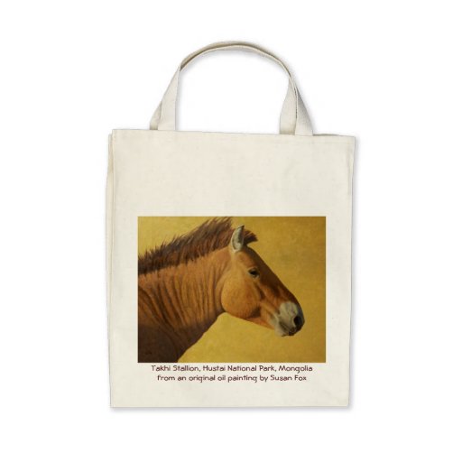 Takhi Stallion, Hustai National Park, Mongolia Tote Bags
