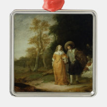 Taking a stroll christmas ornaments