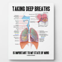 Taking Deep Breaths Is Important To My State Mind Display Plaque