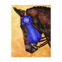 Taking Home the Blue (Horse) Postcards by jaisjewels Taking Home the Blue (Horse) Postcards