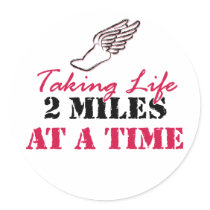Taking Life 2 miles at a time Sticker