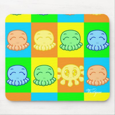 Tako Chan Pop Art V2:Oddity Mouse Mats by Vestque