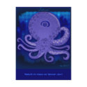 Takosan the purple octopus Postcard by elledeegee Takosan the purple octopus Postcard