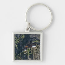 Taktsang Monastery on the cliff, Paro, Bhutan Key Chains