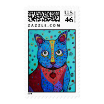TALAVERA CAT POSTAGE STAMPS