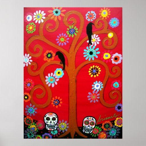 talavera skull DIA DE LOS MUERTOS Poster
