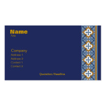 Talavera Tile Business Card - Blank Back