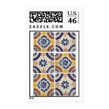 Talavera Tile Yellow/Blue Mix Stamps