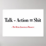 Talk - Action = Shit (Large Template Editable) Poster