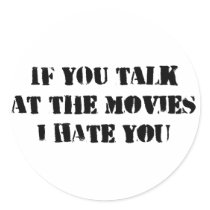 TALK AT THE MOVIES sticker