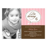 Talk Bubble Photo Birthday Party Invitation - Pink invitations