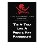 Talk Like A Pirate Day Custom Invitations