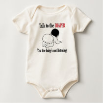 Talk to the Diaper Baby Organic Onesie