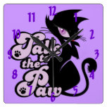 Talk To The Paw Wall Clock