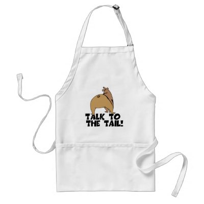 Talk to the Tail Bear Aprons by doonidesigns