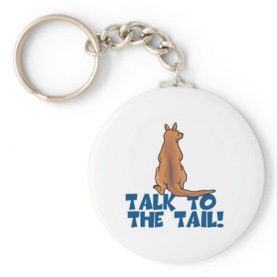 Talk to the Tail Kangaroo Keychains from Zazzle.com 