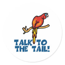Talk to the Tail Parrot stickers