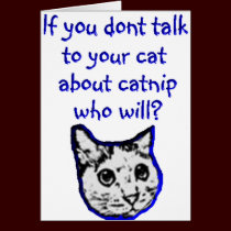 Talk to your cat about catnip cards