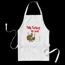 Talk Turkey to me! Thanksgiving Holiday Apron aprons
