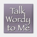 Talk Wordy to Me Purple Magnet