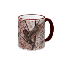 Talkin' Trash Dragon and Owl Coffee Cup mugs