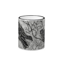 Talkin' Trash Dragon and Owl Coffee Mug mugs