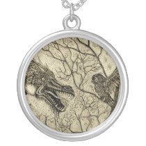 "Talkin' Trash" Dragon and Owl Necklace necklaces