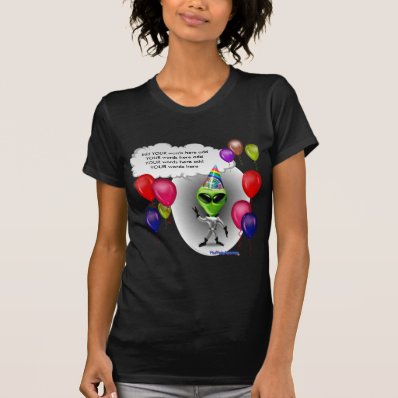 Talking Birthday Party Alien Tee Shirt