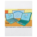 Talking Laptop Computer Cartoon flyers