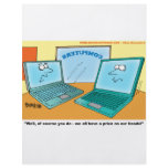 Talking Laptop Computer Cartoon flyers