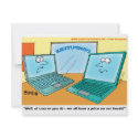Talking Laptop Computer Cartoon invitations