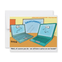 Talking Laptop Computer Cartoon invitations by computer_tech_gifts Talking Laptop Computer Cartoon invitations