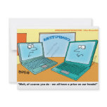 Talking Laptop Computer Cartoon Invitation