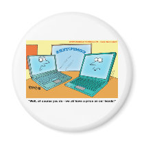 Talking Laptop Computer Cartoon magnets by computer_tech_gifts Talking Laptop Computer Cartoon magnets