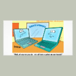 Talking Laptop Computer Cartoon