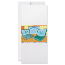 Talking Laptop Computer Cartoon rack cards