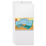 Talking Laptop Computer Cartoon Personalized Rack Card