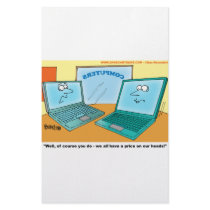 Talking Laptop Computer Cartoon Personalized Stationery