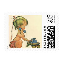 Talking on the Phone postage