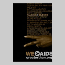 Talking > Silence Hand Sign Poster posters