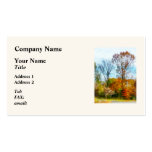 Tall Autumn Trees Business Cards