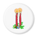 Tall Christmas Candles magnets by ChristmasStamps Tall Christmas Candles magnets