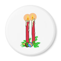 Tall Christmas Candles magnets by ChristmasStamps Tall Christmas Candles magnets