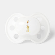 Tall Cute Giraffe. Cartoon Animal. Baby Pacifier