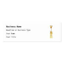 Tall Cute Giraffe. Cartoon Animal. Business Card Templates