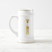 Tall Cute Giraffe. Cartoon Animal. Mug