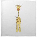 Tall Cute Giraffe. Cartoon Animal. Napkins