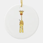 Tall Cute Giraffe. Cartoon Animal. Ornament