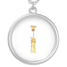 Tall Cute Giraffe. Cartoon Animal. Pendant